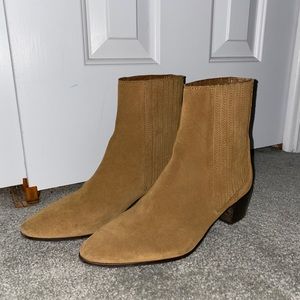 Zara Tan Suede Booties!